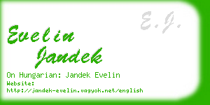 evelin jandek business card